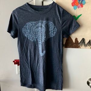 Blue heather elephant tee